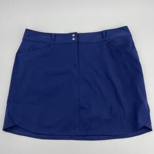 ADIDAS Stretch Mini Skort Skirt Blue Womens 12 Athleisure Golf Gorpcore